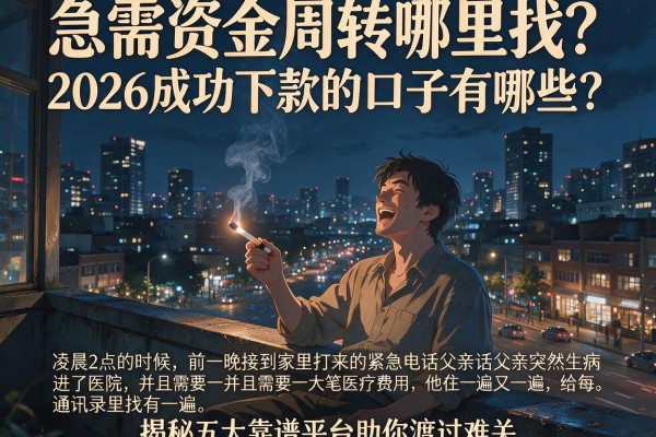 急需资金周转哪里找？2026成功下款的口子有哪些？揭秘五大靠谱平台助你渡过难关