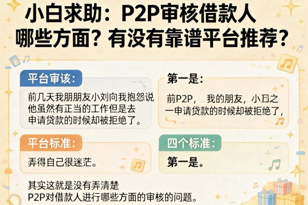 小白求助：P2P审核借款人哪些方面？有没有靠谱平台推荐？
