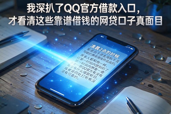 我深扒了QQ官方借款入口，才看清这些靠谱借钱的网贷口子真面目