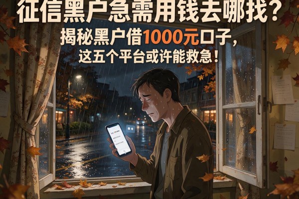 征信黑户急需用钱去哪找？揭秘黑户借1000元口子，这五个平台或许能救急！