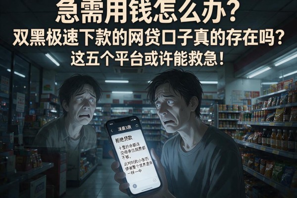 急需用钱怎么办？双黑极速下款的网贷口子真的存在吗？这五个平台或许能救急！