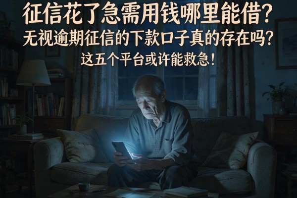 征信花了急需用钱哪里能借？无视逾期征信的下款口子真的存在吗？这五个平台或许能救急！