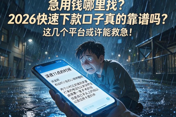 急用钱哪里找？2026快速下款口子真的靠谱吗？这几个平台或许能救急！