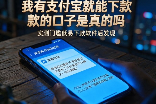 我有支付宝就能下款的口子是真的吗，实测门槛低易下款软件后发现