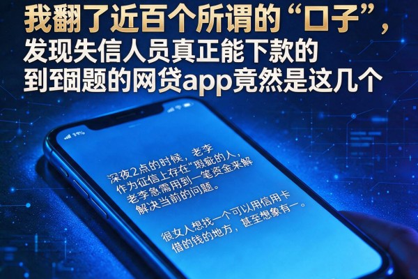 我翻了近百个所谓的“口子”，发现失信人员真正能下款的网贷app竟然是这几个