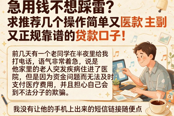 急用钱不想踩雷？求推荐几个操作简单又正规靠谱的贷款口子！