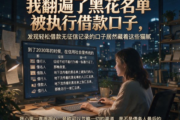 我翻遍了黑花名单被执行借款口子,发现轻松借款无征信记录的口子居然藏着这些猫腻