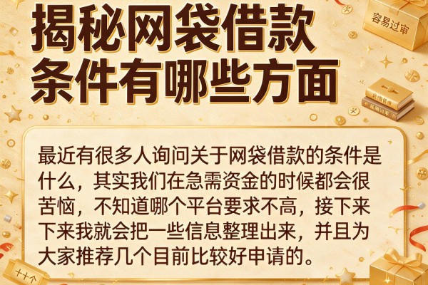 揭秘网袋借款条件有哪些方面,这十个平台容易过审