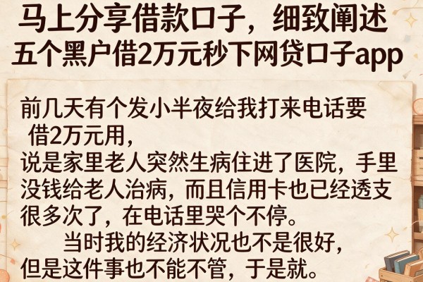马上分享借款口子，细致阐述五个黑户借2万元秒下网贷口子app
