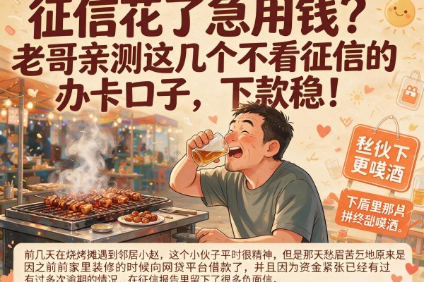 征信花了急用钱？老哥亲测这几个不看征信的办卡口子，下款稳！