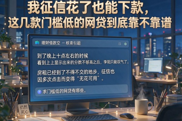 我征信花了也能下款，这几款门槛低的网贷到底靠不靠谱