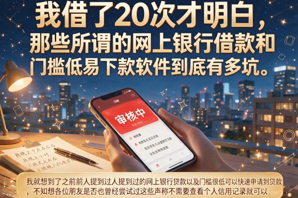 我借了20次才明白，那些所谓的网上银行借款和门槛低易下款软件到底有多坑