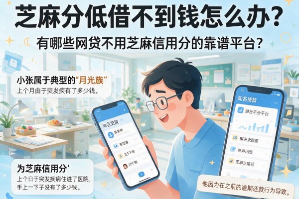 芝麻分低借不到钱怎么办？有哪些网贷不用芝麻信用分的靠谱平台？