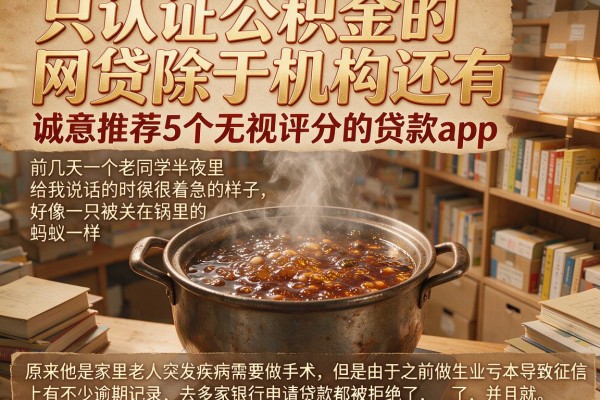 只认证公积金的网贷除于机构还有，诚意推荐5个无视评分的贷款app