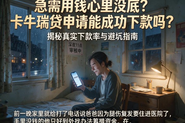 急需用钱心里没底？卡牛瑞贷申请能成功下款吗？揭秘真实下款率与避坑指南