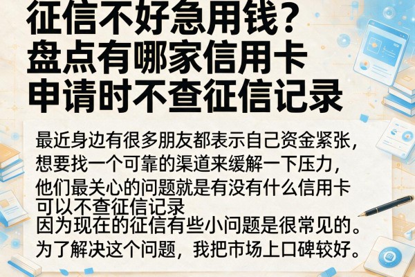 征信不好急用钱?盘点有哪家信用卡申请时不查征信记录