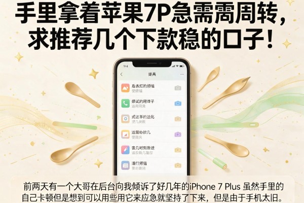 手里拿着苹果7P急需周转，求推荐几个下款稳的口子！