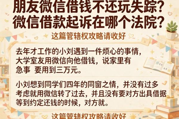 朋友微信借钱不还玩失踪？微信借款起诉在哪个法院？这篇管辖权攻略请收好