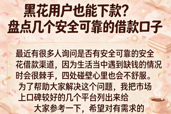 黑花用户也能下款？盘点几个安全可靠的借款口子