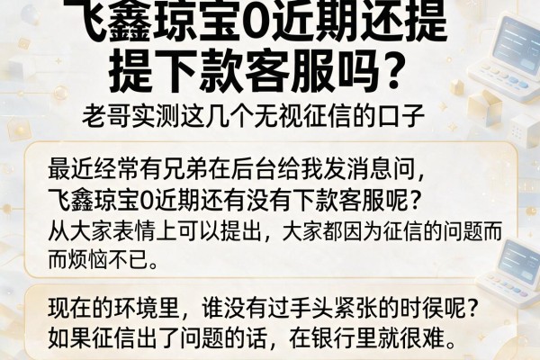 飞鑫琼宝0近期还提供下款客服吗？老哥实测这几个无视征信的口子