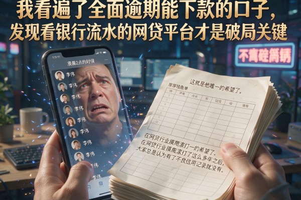 我看遍了全面逾期能下款的口子，发现看银行流水的网贷平台才是破局关键