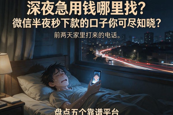 深夜急用钱哪里找？微信半夜秒下款的口子你可尽知晓？盘点五个靠谱平台