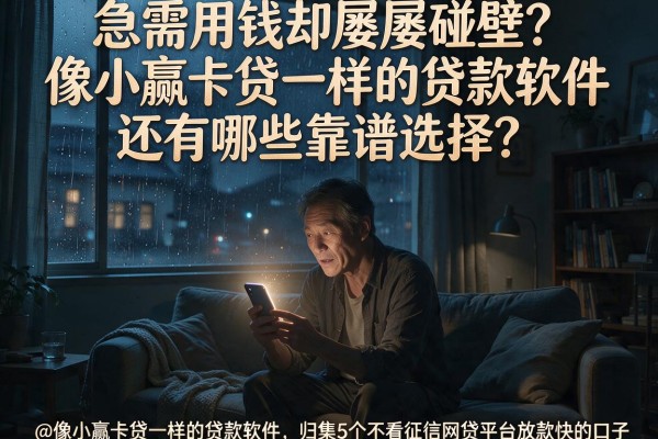 急需用钱却屡屡碰壁？像小赢卡贷‌一样的贷款软件还有哪些靠谱选择？@像小赢卡贷‌一样的贷款软件，归集5个不看征信网贷平台放款快的口子