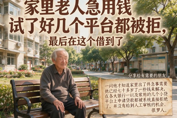家里老人急用钱试了好几个平台都被拒，最后在这个借到了，分享给有需要的朋友