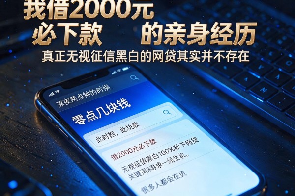我借2000元必下款的亲身经历，真正无视征信黑白的网贷其实并不存在