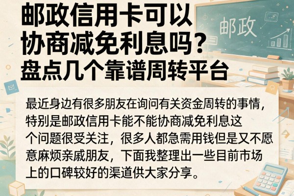 邮政信用卡可以协商减免利息吗？盘点几个靠谱周转平台