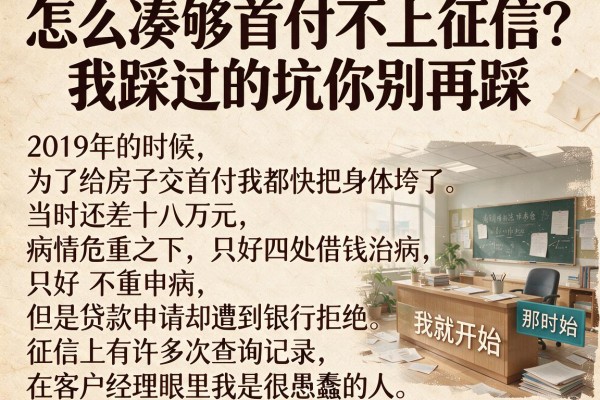 怎么凑够首付不上征信？我踩过的坑你别再踩
