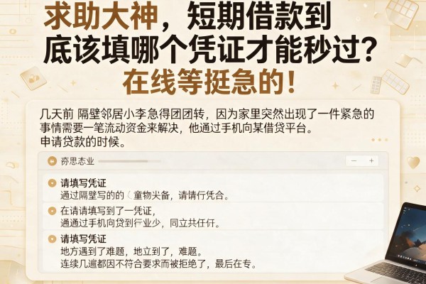 求助大神，短期借款到底该填哪个凭证才能秒过？在线等挺急的！