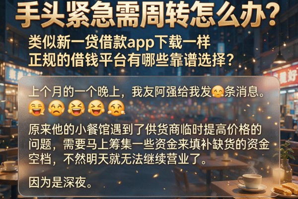 手头紧急需周转怎么办？类似新一贷借款app下载一样正规的借钱平台有哪些靠谱选择？