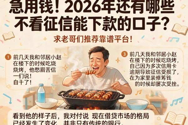 急用钱！2026年还有哪些不看征信能下款的口子？求老哥们推荐靠谱平台！
