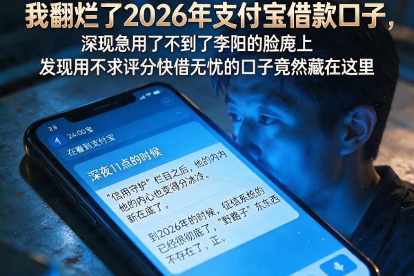 我翻烂了2026年支付宝借款口子，发现急用不求评分快借无忧的口子竟然藏在这里