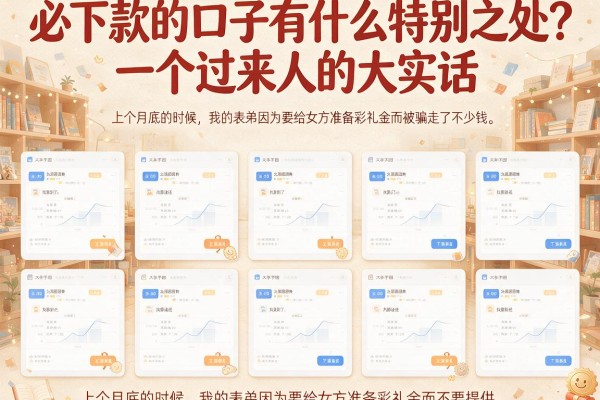 必下款的口子有什么特别之处？一个过来人的大实话
