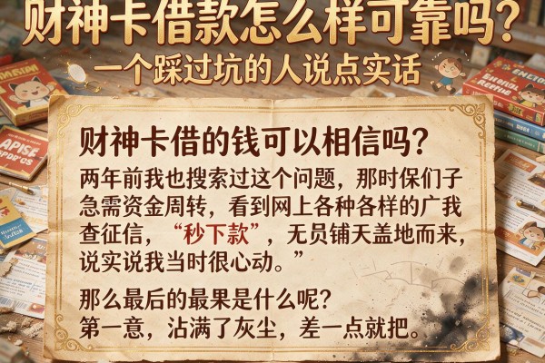 财神卡借款怎么样可靠吗？一个踩过坑的人说点实话