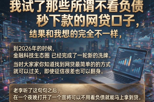 我试了那些所谓不看负债秒下款的网贷口子，结果和我想的完全不一样