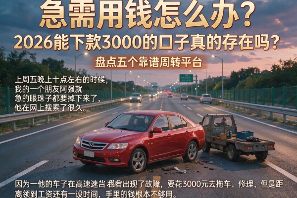 急需用钱怎么办？2026能下款3000的口子真的存在吗？盘点五个靠谱周转平台