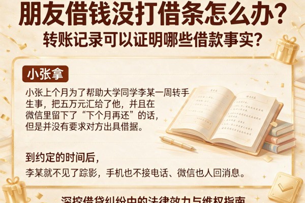 朋友借钱没打借条怎么办？转账记录可以证明哪些借款事实？深挖借贷纠纷中的法律效力与维权指南