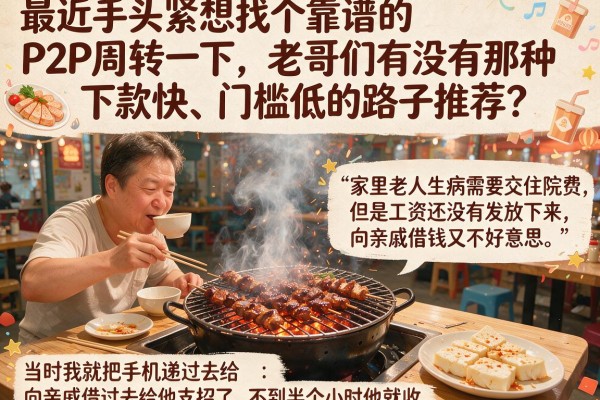 最近手头紧想找个靠谱的P2P周转一下，老哥们有没有那种下款快、门槛低的路子推荐？