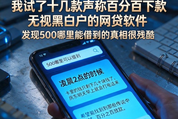 我试了十几款声称百分百下款无视黑白户的网贷软件，发现500哪里能借到的真相很残酷
