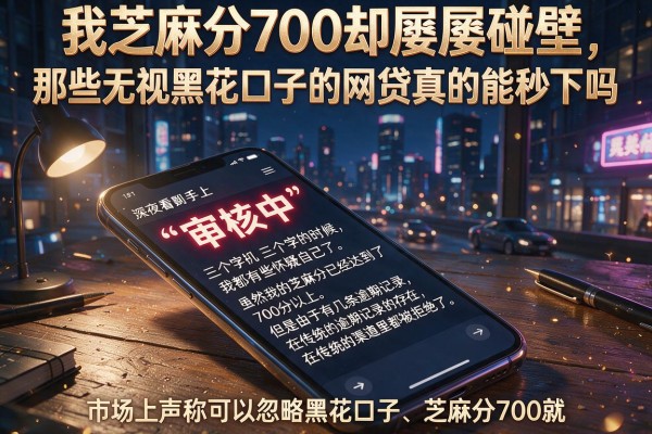 我芝麻分700却屡屡碰壁，那些无视黑花口子的网贷真的能秒下吗