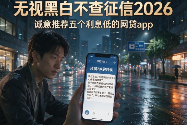 无视黑白不查征信2026，诚意推荐五个利息低的网贷app