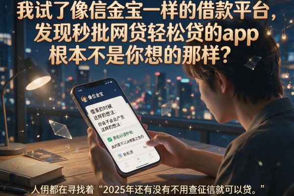 我试了像信金宝一样的借款平台，发现秒批网贷轻松贷的app根本不是你想的那样