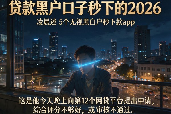 贷款黑户口子秒下的2026，详细阐述5个无视黑白户秒下款app