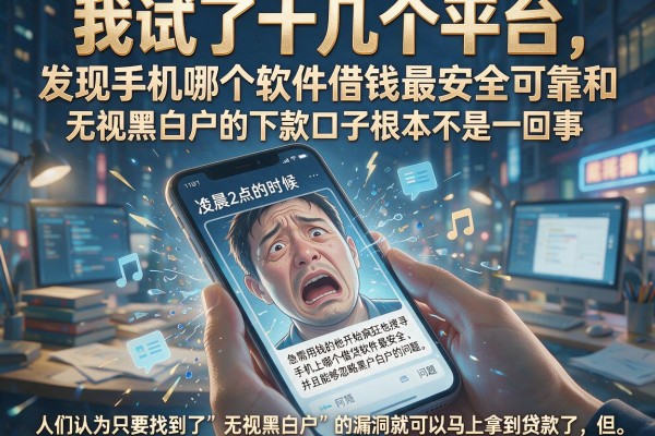 我试了十几个平台，发现手机哪个软件借钱最安全可靠和无视黑白户的下款口子根本不是一回事