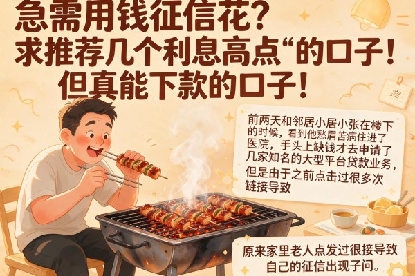 急需用钱征信花?求推荐几个利息高点但真能下款的口子!
