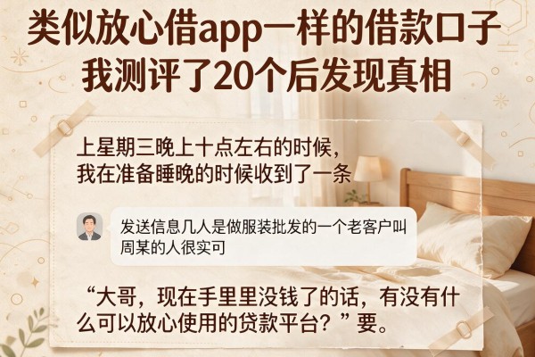 类似放心借app一样的借款口子,我测评了20个后发现真相