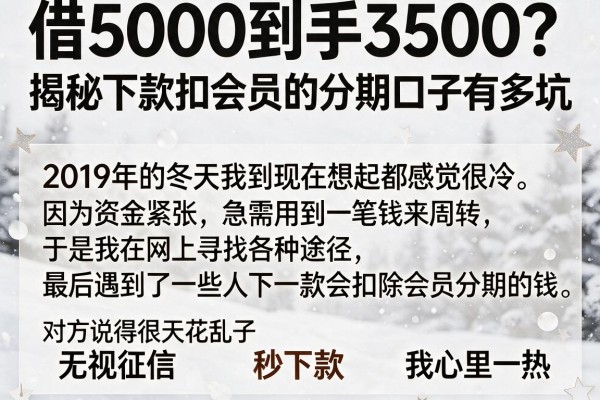 借5000到手3500？揭秘下款扣会员的分期口子有多坑